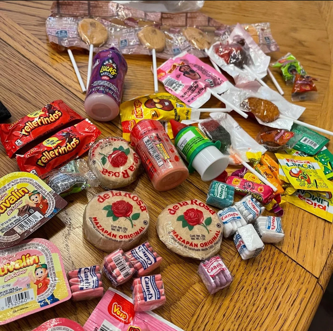 Assorted authentic Mexican candy including De La Rosa, Lucas, and Canel's
